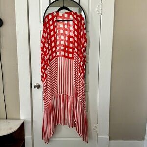 Free People Red Kimono Robe